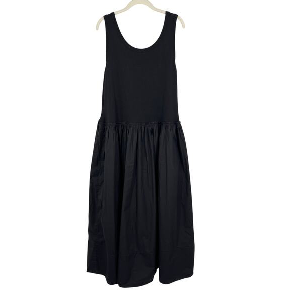 Madewell Mixed Poplin Scoopneck Maxi Dress Black Plus Size XXL NWT Capsule - Picture 9 of 9